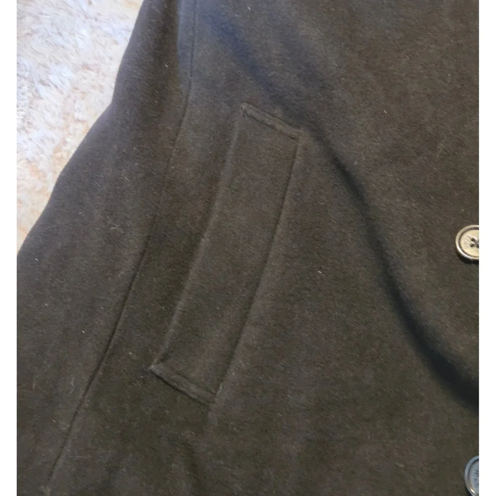 Michael Kors Mid-Length Single Breasted Overcoat Wool Cashmere Mens 40R Black